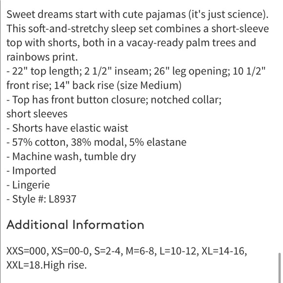 Madewell Palm Print Bedtime Pajama Set - Picture 6 of 7